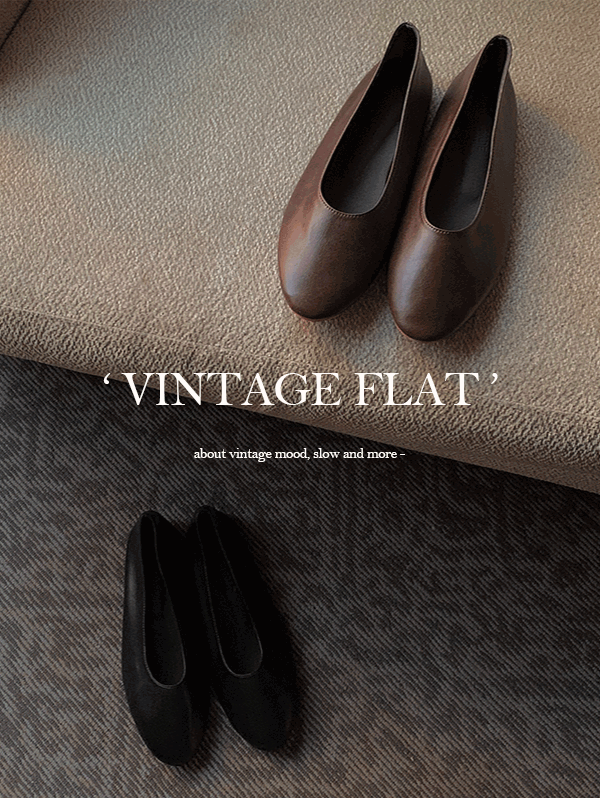 리라 Vintage flat shoes (양가죽) - 2 color